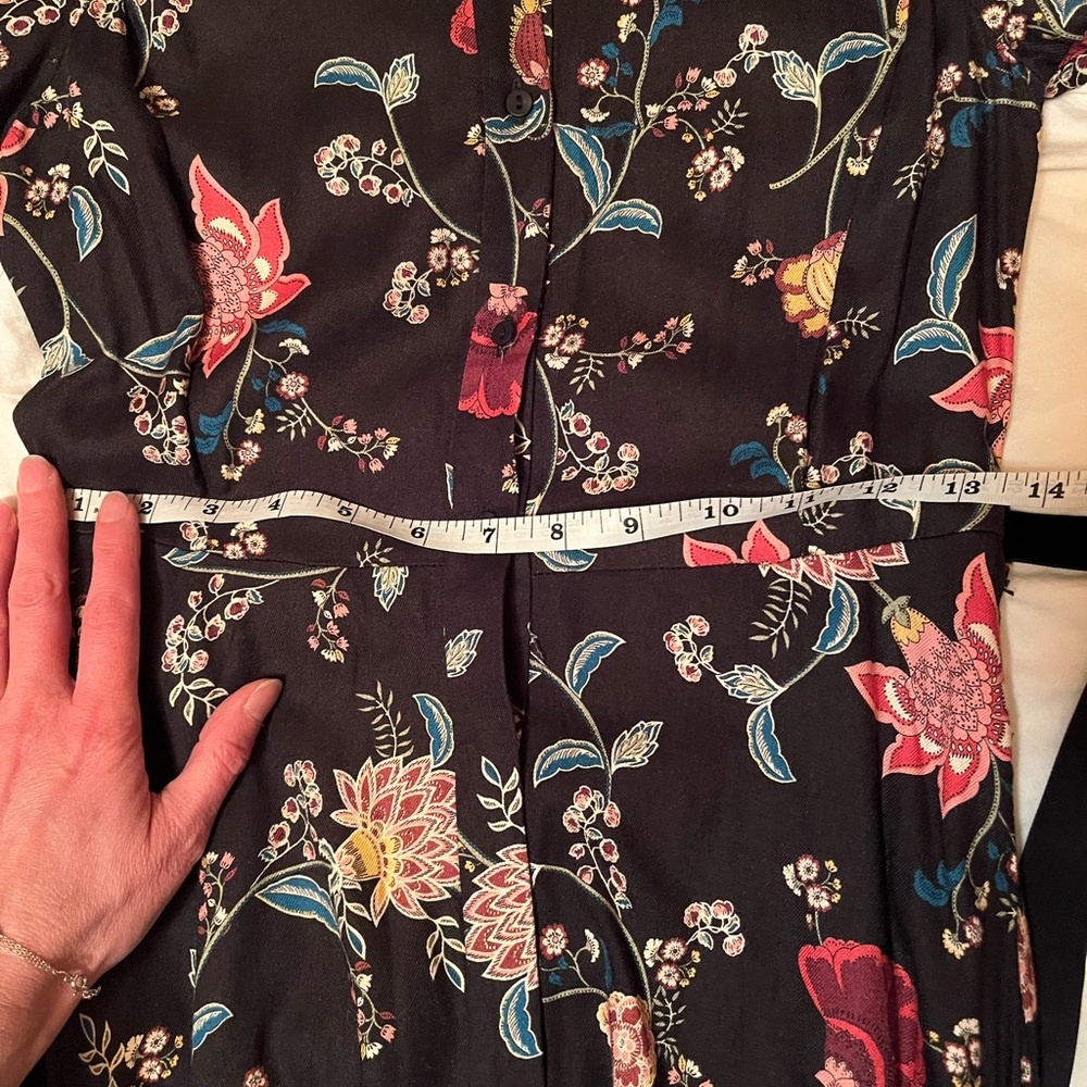 NWOT Elegant Zara trafaluc collection Multicolor Floral Long Sleeve Dress in XS - Picture 7 of 15